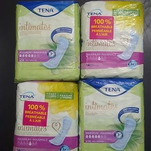 56 Tena Maximum Protection Pads 4 Pack Bundle